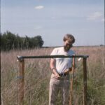 I measured the leaf area of each species in the weedy field by using eight pieces of wood, a meter stick, a string, and a nail.