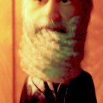 Slow image of a fast Darwin bobble-head.