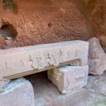 Schoeneck castle cornerstone, 1588, Alsace.