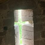 View of forest from window of Wangenbourg Castle, Alsace.