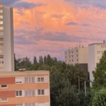 Summer sunset in Hoenheim, north of Strasbourg.