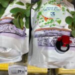 You too can drink birch sap (seve de bouleau) for only 10 euros a liter (30 euros a package). It is just water that has been filtered by the endodermis of birch roots. Supermarket in Hoenheim, north of Strasbourg.