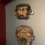 Gargoyle masks from the Alsatian historical museum. Gargoyles were masks at the end of rainspouts.
