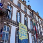 Government buildings at the Place Broglie celebrate inclusiveness as a modern European value.