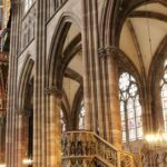 Inside the Cathedral at Strasbourg.