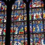 The stained glass windows at the Cathedral in Strasbourg told Bible stories to people who could not read.