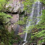 A waterfall near Nideck castle ruins in the Vosges Mountains, Alsace, France.