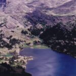 Alpine tundra lake in Bighorn Mountains, Wyoming.