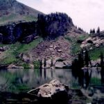 Alpine lake near Snowbird, Utah.