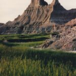 Mud spires in the Badlands National Park, South Dakota.