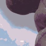 Special effects closeup of part of the face of the uncompleted Crazy Horse Mountain sculpture in the Black Hills of South Dakota. Photo by Stan Rice.