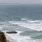 Cliffs north of San Diego, Pacific Ocean, California.