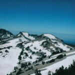 Summer view from the top of Lassen Volcano in the Sierra Nevada of California.