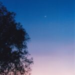 Crescent moon in Death Valley sunset. Photo by Stan Rice.