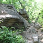Boulders and deciduous forest on Turkey Mountain, near Tulsa, Oklahoma.