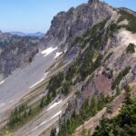 Subalpine forest and boulder slopes near Mt. Rainier in Washington.